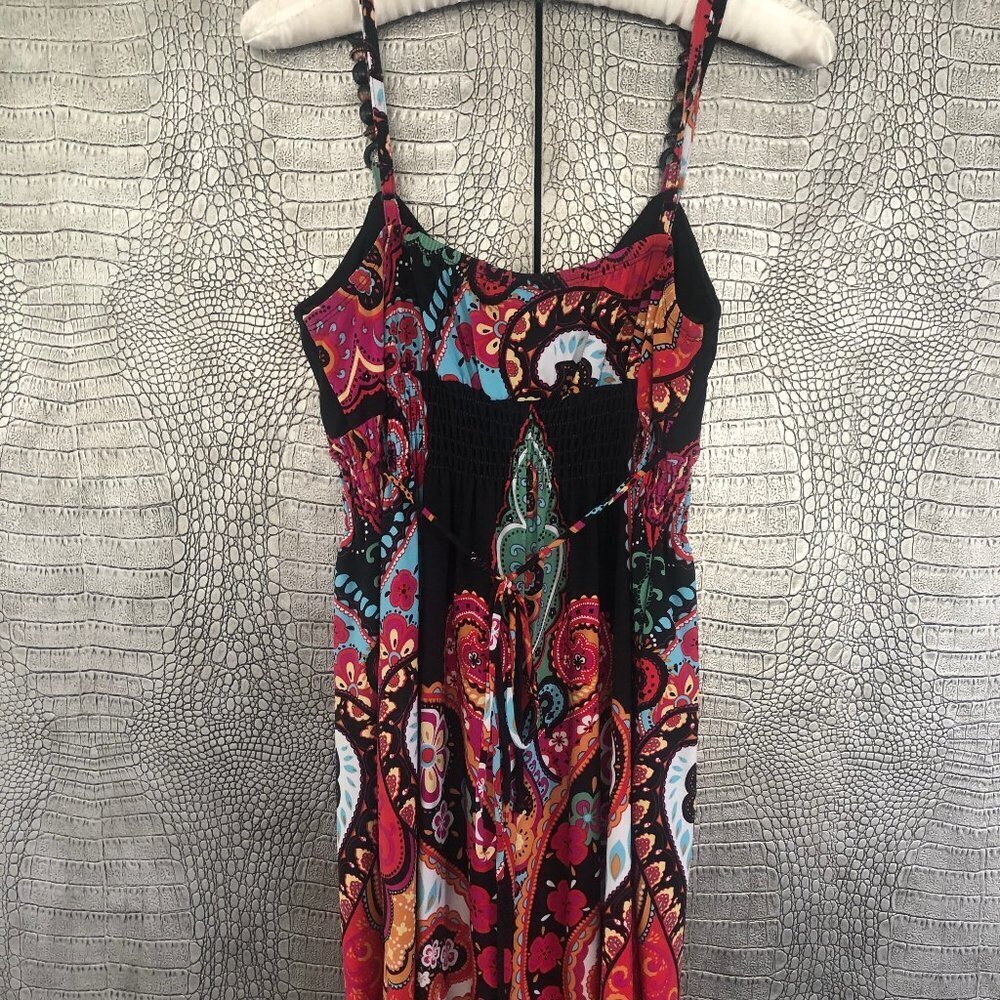 Disorderly Conduct Juniors Empire Waist Patterned Dress Size M - Picture 2 of 4